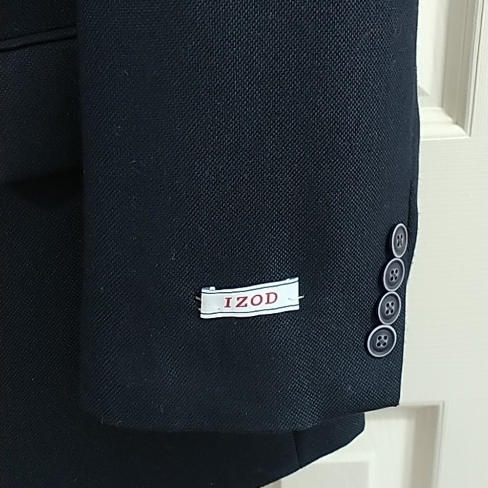 IZOD Classic Two Button Navy Blazer Fully Lined 50Reg - Picture 4 of 13